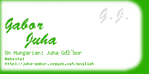 gabor juha business card